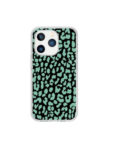 Coque iPhone 15 Pro Leopard Mint Vert - Mary Nesrala
