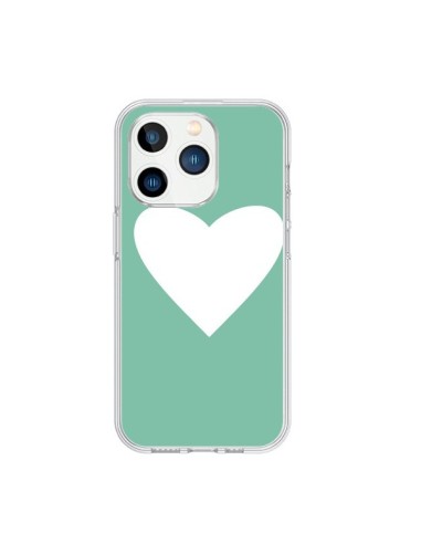 Cover iPhone 15 Pro Cuore Verde Menta - Mary Nesrala