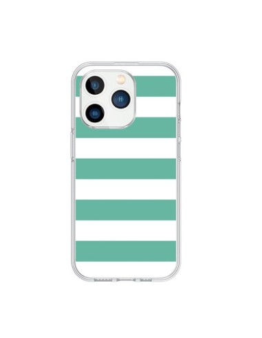 Cover iPhone 15 Pro Bande Verde Menta - Mary Nesrala