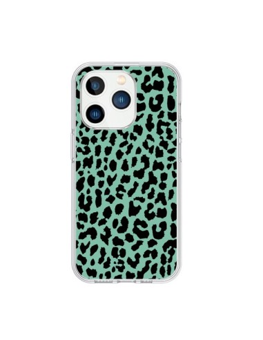 Coque iPhone 15 Pro Leopard Mint Vert Neon - Mary Nesrala