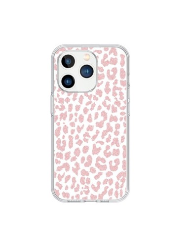 Coque iPhone 15 Pro Leopard Rose Corail - Mary Nesrala