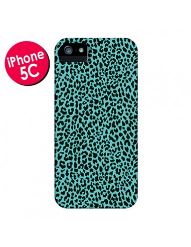 Coque Leopard Turquoise Neon pour iPhone 5C - Mary Nesrala