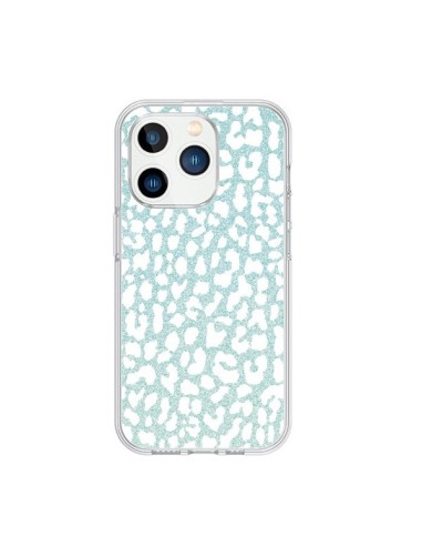 iPhone 15 Pro Case Leopard Winter Mint - Mary Nesrala