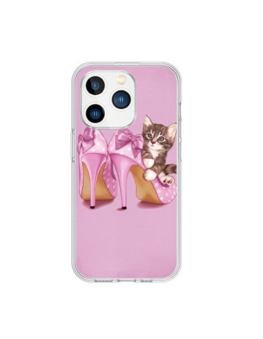 Coque iPhone 15 Pro Chaton Chat Kitten Chaussure Shoes - Maryline Cazenave
