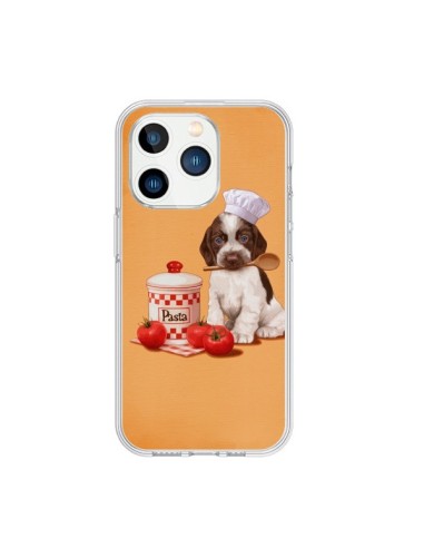 Coque iPhone 15 Pro Chien Dog Pates Pasta Cuisinier - Maryline Cazenave