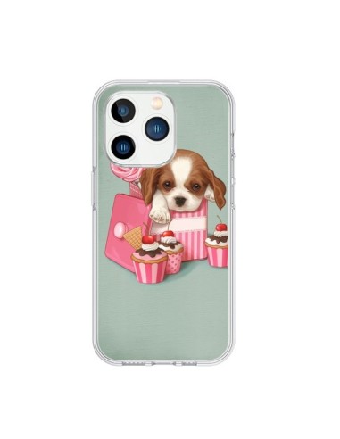 Coque iPhone 15 Pro Chien Dog Cupcake Gateau Boite - Maryline Cazenave