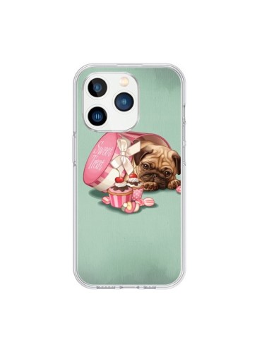 Coque iPhone 15 Pro Chien Dog Cupcakes Gateau Bonbon Boite - Maryline Cazenave