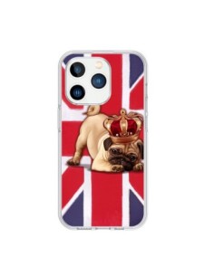 Coque iPhone 15 Pro Chien Dog Anglais UK British Queen...