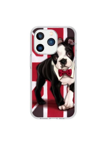 Coque iPhone 15 Pro Chien Dog Anglais UK British Gentleman - Maryline Cazenave