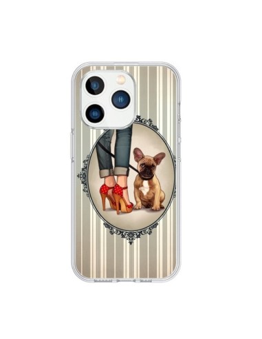 Coque iPhone 15 Pro Lady Jambes Chien Dog - Maryline Cazenave