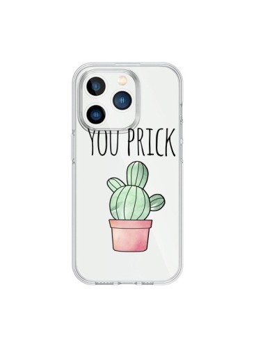Coque iPhone 15 Pro You Prick Cactus Transparente - Maryline Cazenave