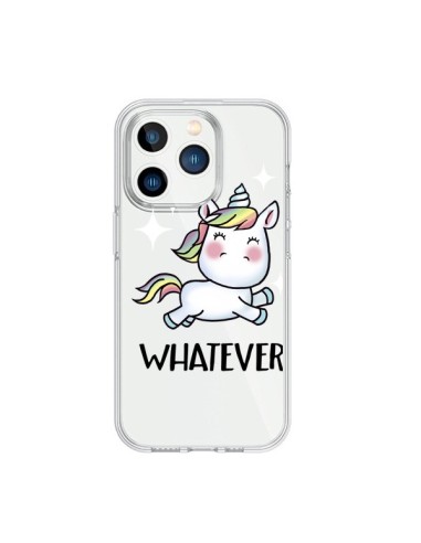 Cover iPhone 15 Pro Unicorno Whatever Trasparente - Maryline Cazenave