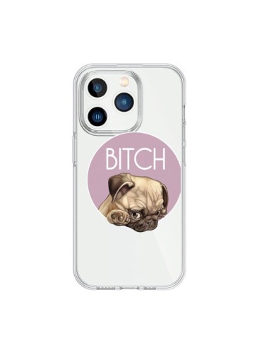 Cover iPhone 15 Pro Bulldog Bitch Trasparente - Maryline Cazenave