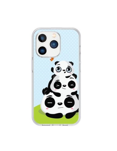 Coque iPhone 15 Pro Panda Famille - Maria Jose Da Luz