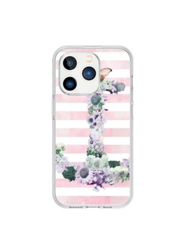 iPhone 15 Pro Case Ancora Marina Pink Flowers - Monica Martinez