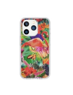 iPhone 15 Pro Case Flamingo Pink Tropicale - Monica Martinez