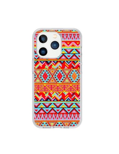 Cover iPhone 15 Pro India Style Pattern Legno Azteco - Maximilian San