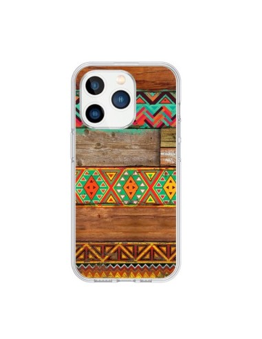 Cover iPhone 15 Pro Indian Wood Legno Azteque - Maximilian San