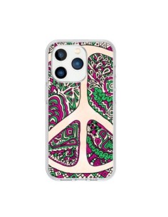 Coque iPhone 15 Pro Peace and Love Azteque Vainilla -...