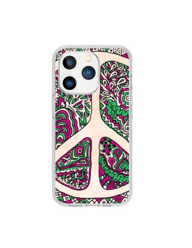 Coque iPhone 15 Pro Peace and Love Azteque Vainilla - Maximilian San