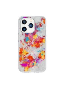 Coque iPhone 15 Pro Terre Map Monde Mother Earth Crying -...