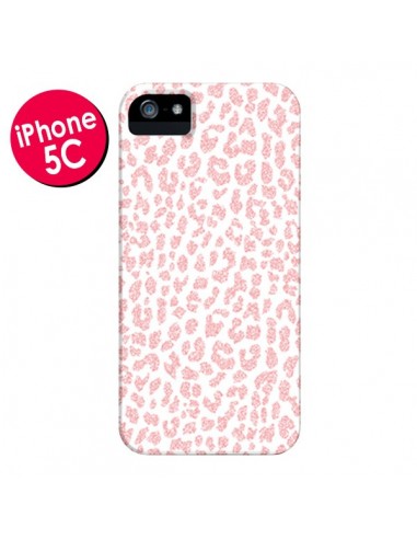 Coque Leopard Rose Corail pour iPhone 5C - Mary Nesrala