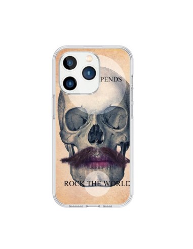 Coque iPhone 15 Pro Rock Skull Tête de Mort - Maximilian San
