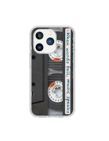 Coque iPhone 15 Pro Cassette Words K7 - Maximilian San