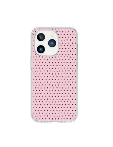 Coque iPhone 15 Pro Artsy Dots Pink - Ninola Design