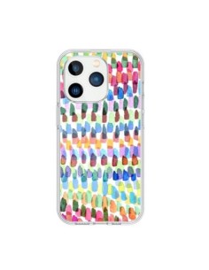 Coque iPhone 15 Pro Artsy Strokes Stripes Colorful -...