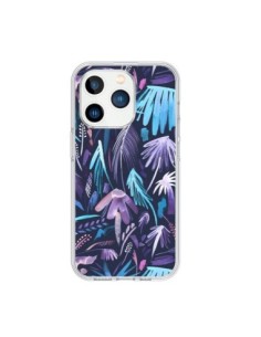 Cover iPhone 15 Pro Brushstrokes Tropicali Palme Azzurro...