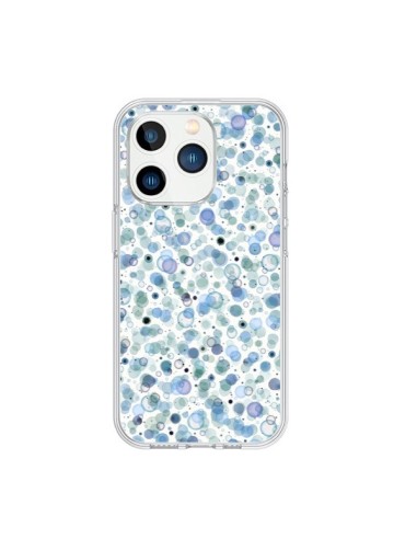 Coque iPhone 15 Pro Cosmic Bubbles Blue - Ninola Design