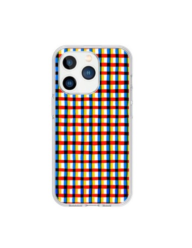 Coque iPhone 15 Pro Crossed Eyes Lines Red - Ninola Design