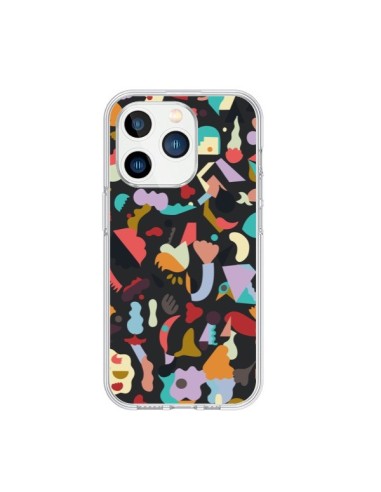 Coque iPhone 15 Pro Dreamy Animal Shapes Black - Ninola Design