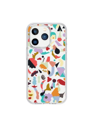Coque iPhone 15 Pro Dreamy Animal Shapes White - Ninola Design