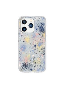 Cover iPhone 15 Pro Gradient Watercolor Lines Blu -...