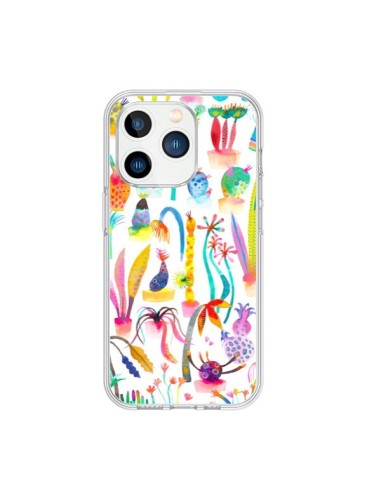 Coque iPhone 15 Pro Little Textured Dots White - Ninola Design