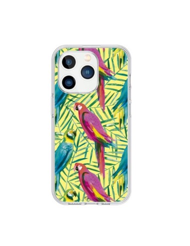 Coque iPhone 15 Pro Tropical Monstera Leaves Multicolored - Ninola Design