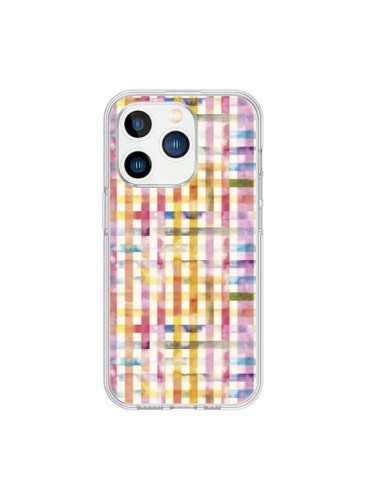 Coque iPhone 15 Pro Vichy Black Yellow - Ninola Design