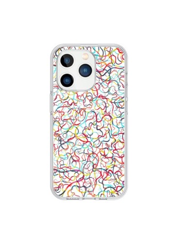 iPhone 15 Pro Case Water Drawings White - Ninola Design
