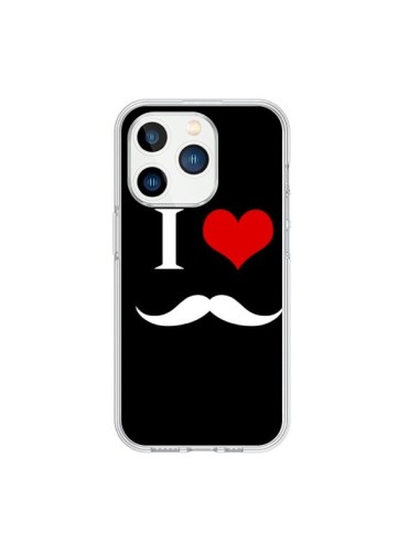 Coque iPhone 15 Pro I Love Moustache - Nico