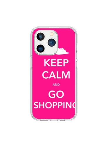 Coque iPhone 15 Pro Keep Calm and Go Shopping - Nico