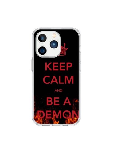 Coque iPhone 15 Pro Keep Calm and Be A Demon - Nico