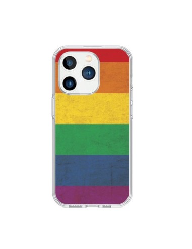 Coque iPhone 15 Pro Drapeau Arc En Ciel Gay - Nico