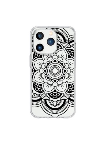 iPhone 15 Pro Case Mandala Black Aztec Clear - Nico