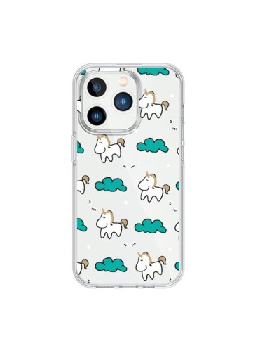 iPhone 15 Pro Case Unicorn and Clouds Clear - Nico