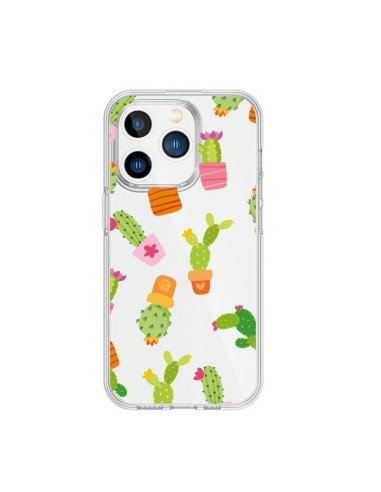 Cover iPhone 15 Pro Cactus Colorati Trasparente - Nico