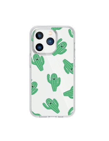 Coque iPhone 15 Pro Chute de Cactus Smiley Transparente - Nico