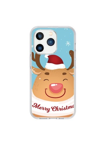 Coque iPhone 15 Pro Renne de Noël Merry Christmas - Nico