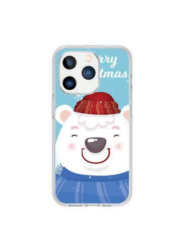 Cover iPhone 15 Pro Orso Bianco di Natale Merry Christmas - Nico